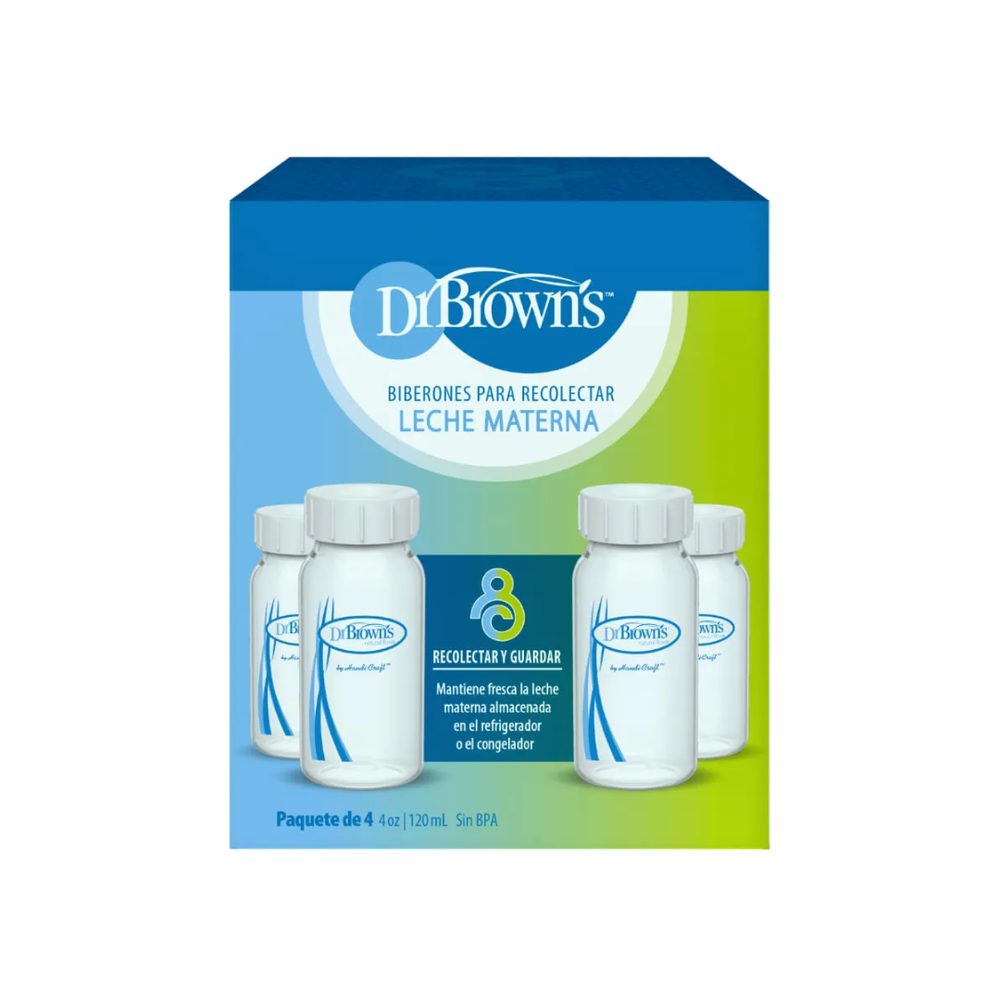 Botellas De Almacenamiento Para Leche Materna X4 Und Dr. Brown´s