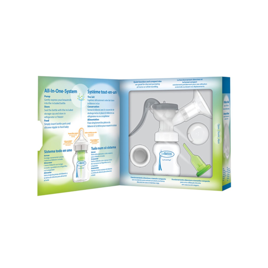 Extractor de Leche Manual con Biberón Boca Ancha Polipropileno 5oz Dr. Brown´s