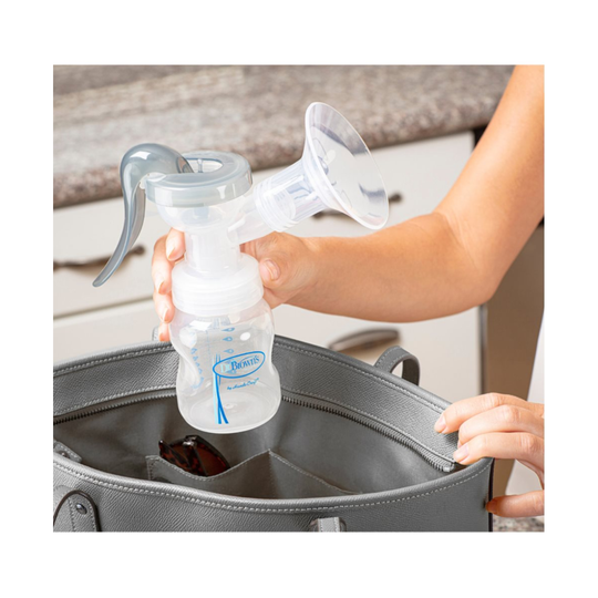 Extractor de Leche Manual con Biberón Boca Ancha Polipropileno 5oz Dr. Brown´s