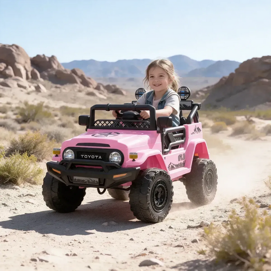 Automóvil Eléctrico Para Niños Toyota Rosa