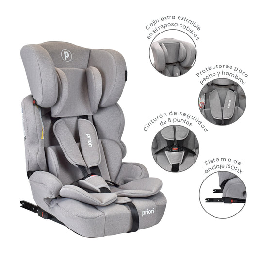 Silla de Carro Bebe Priori Thunder Con Isofix