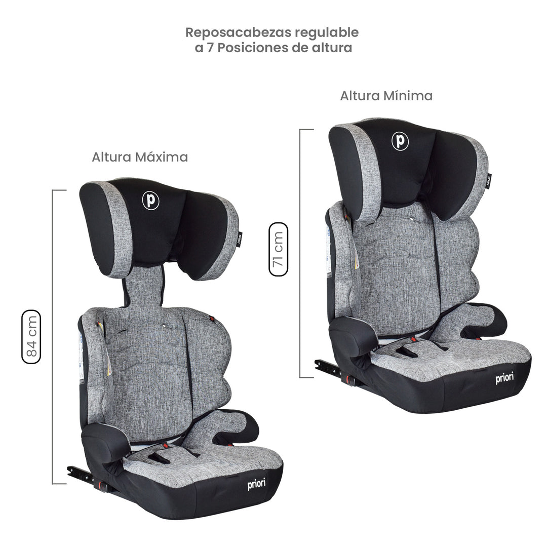 Silla de Carro Bebe Priori Thunder Con Isofix Gris