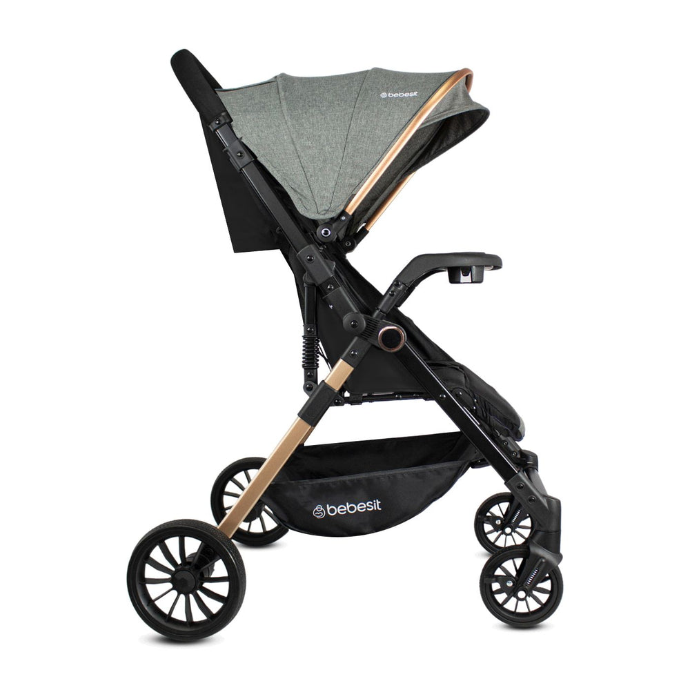 Coche Para Bebe Paseador Reversible City Bebesit Gris
