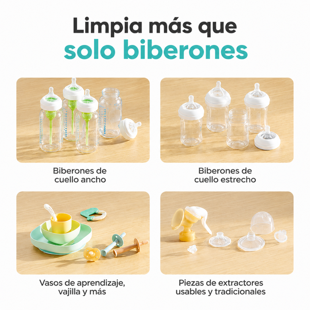 KleanPal Pro Esterilizador y Lavadora de Biberones Para Bebés Momcozy