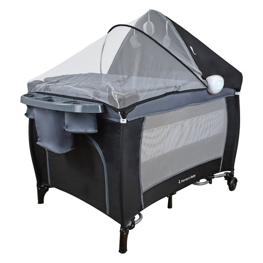 Corral Nápoles 2.0 Premium Baby Negro + Colchón Ortopédico