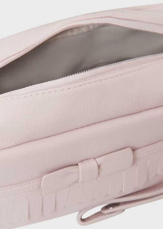 Combo Pañalera Bolso + Neceser y Cambiador Flecos Bebé Mayoral Baby Pink
