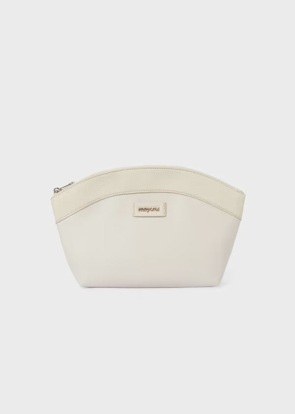 Combo Pañalera Bolso Pliegue + Neceser Oval Bebé Mayoral Crema
