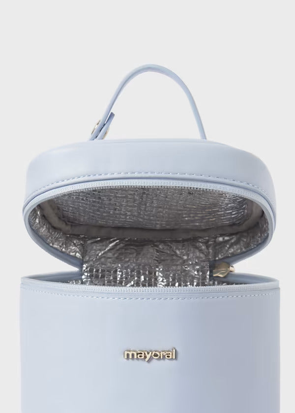 Combo Pañalera Bolso Acolchado + Neceser Oval Bebé Mayoral Cielo