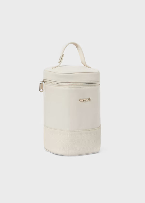 Combo Pañalera Bolso Pliegue + Neceser Oval Bebé Mayoral Crema