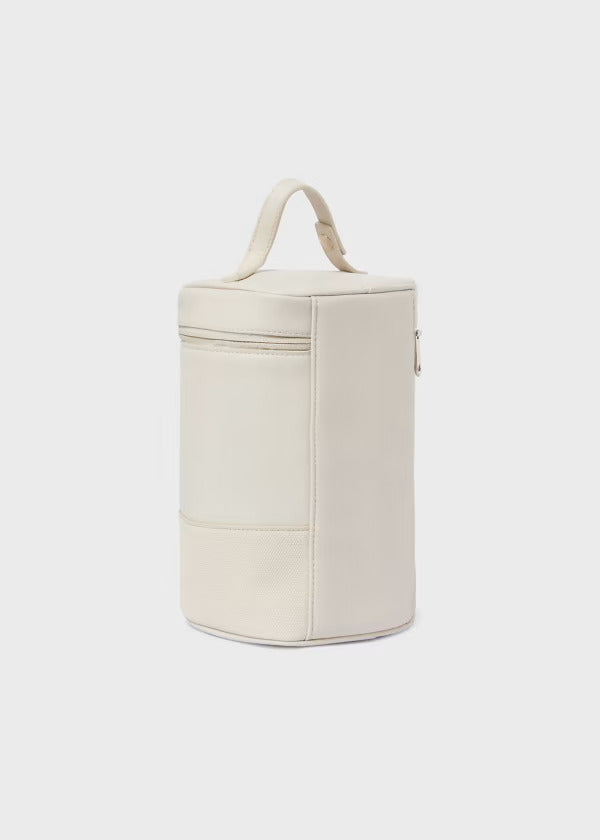 Combo Pañalera Bolso Pliegue + Neceser Oval Bebé Mayoral Crema