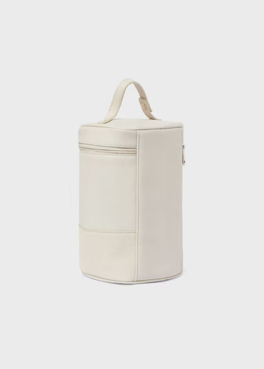 Combo Pañalera Bolso Pliegue + Neceser Oval Bebé Mayoral Crema