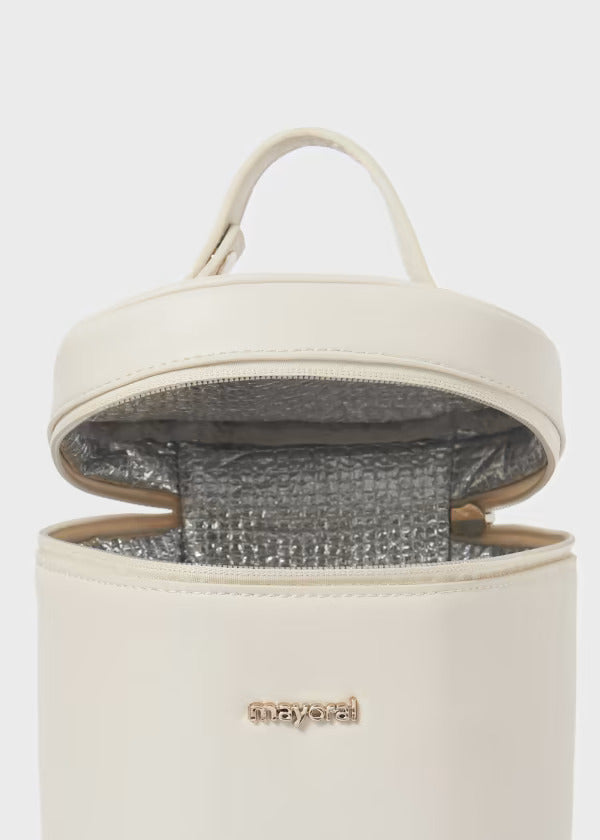 Combo Pañalera Bolso Pliegue + Neceser Oval Bebé Mayoral Crema
