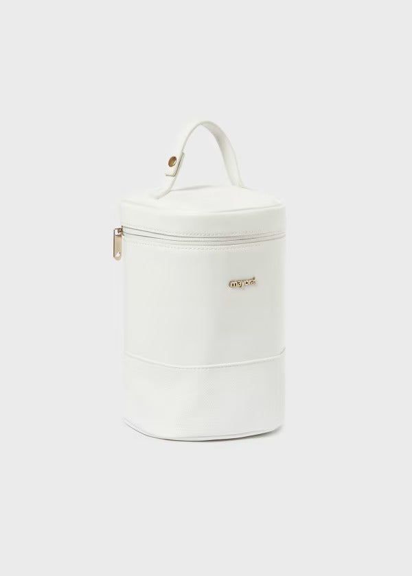 Combo Pañalera Bolso Pliegue + Neceser Oval Bebé Mayoral Crudo