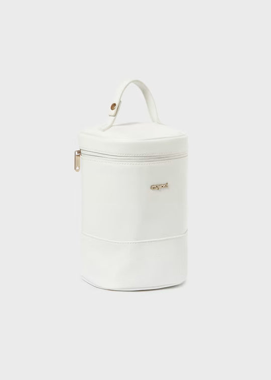 Combo Pañalera Bolso Pliegue + Neceser Oval Bebé Mayoral Crudo