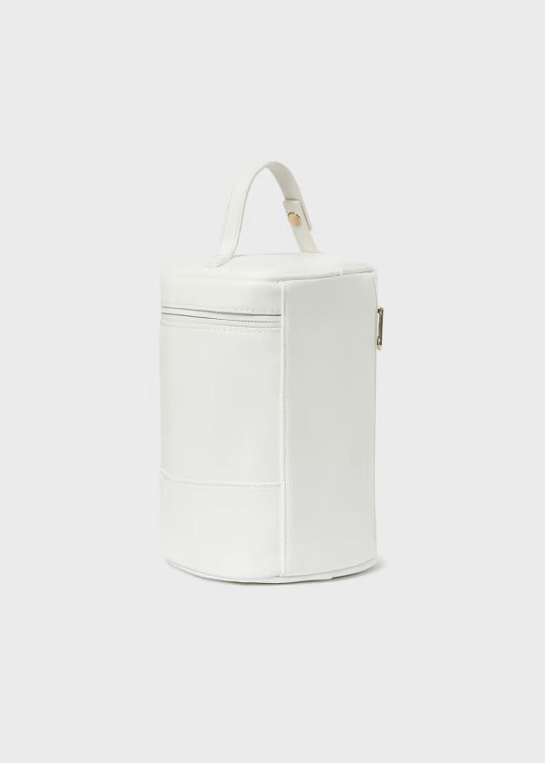Combo Pañalera Bolso Pliegue + Neceser Oval Bebé Mayoral Crudo