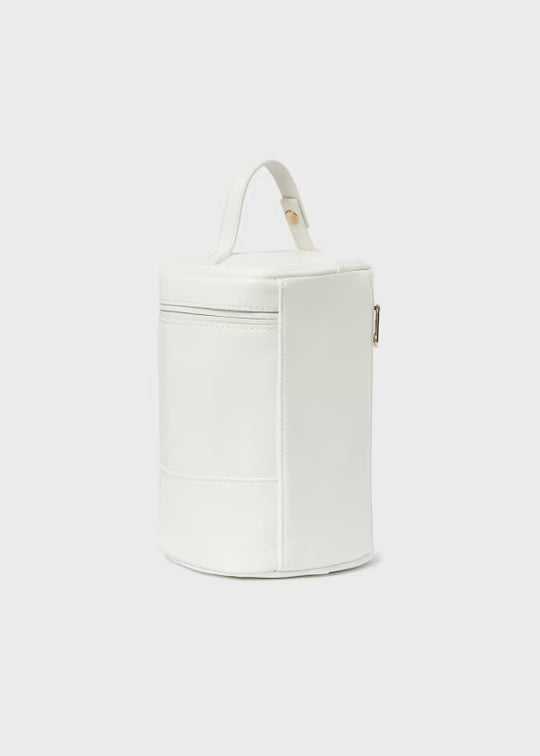 Combo Pañalera Bolso Pliegue + Neceser Oval Bebé Mayoral Crudo
