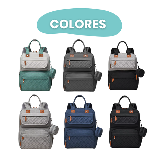 Pañalera Tipo Morral Multifuncional Zius + Accesorios