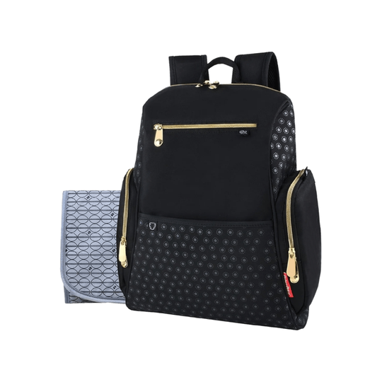 Pañalera Tipo Morral + Cambiador Fisher Price Loop Pack Negro