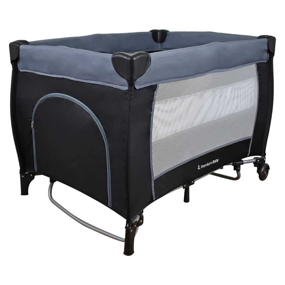 Corral Nápoles 2.0 Premium Baby Negro + Colchón Ortopédico