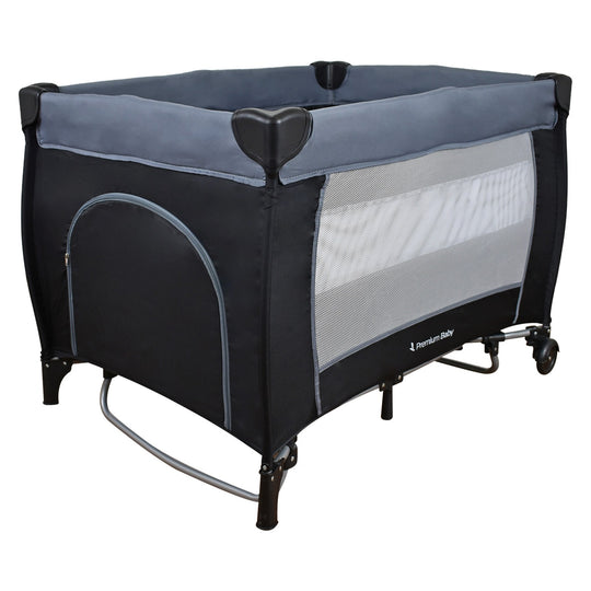 Corral Nápoles 2.0 Premium Baby Negro + Colchón Ortopédico