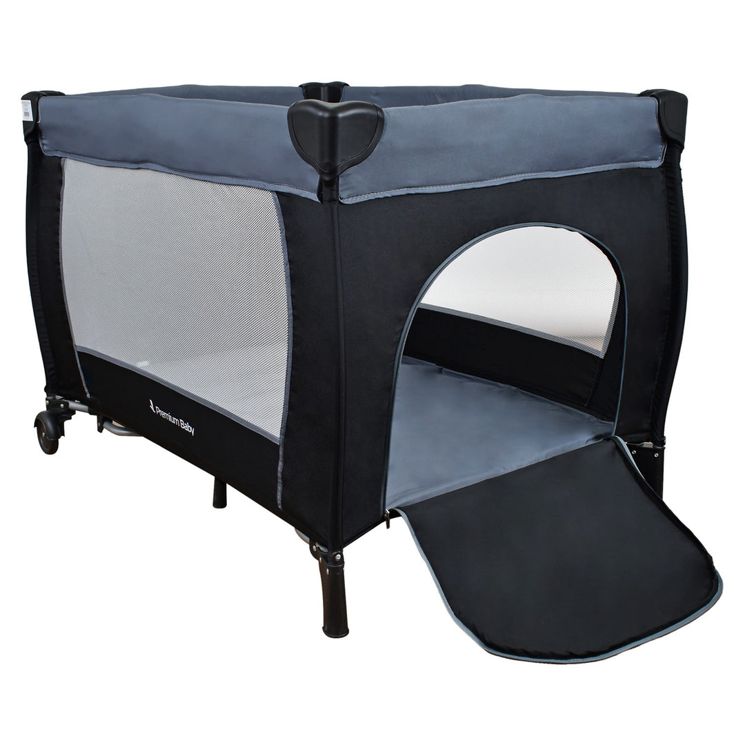 Corral Nápoles 2.0 Premium Baby Negro + Colchón Ortopédico
