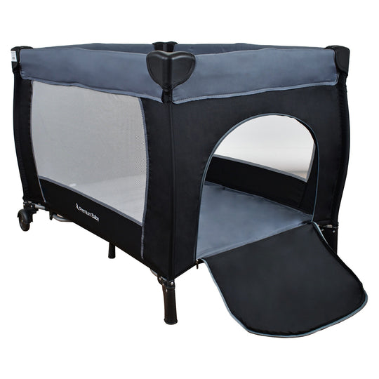 Corral Nápoles 2.0 Premium Baby Negro + Colchón Ortopédico