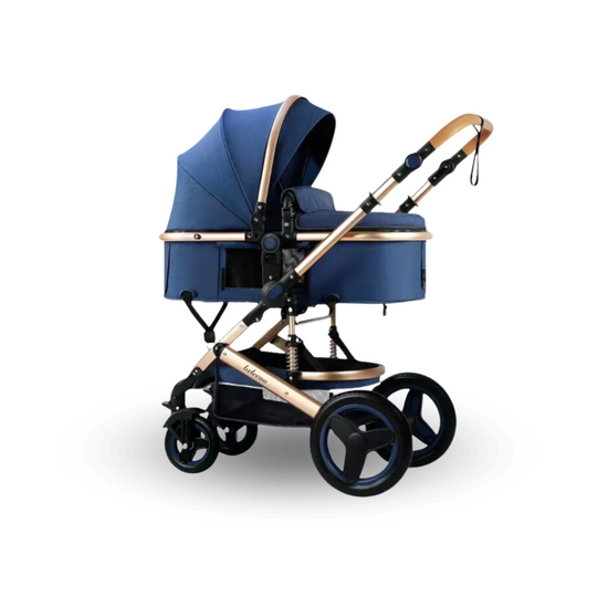 Coche Para Bebé Moises 2 en 1 Europeo Belecoo Azul Petróleo