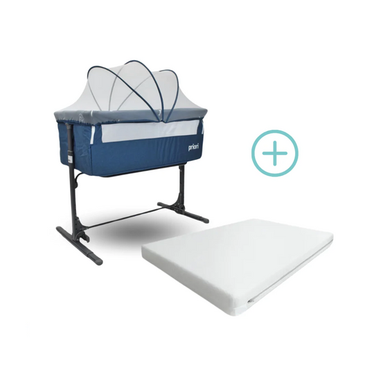 Cuna Colecho Golf Priori Azul + Colchoneta Ultrasuave