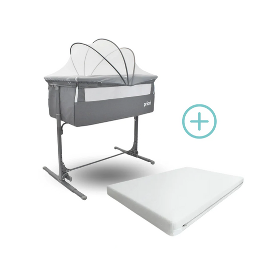Cuna Colecho Golf Priori Gris + Colchoneta Ultrasuave