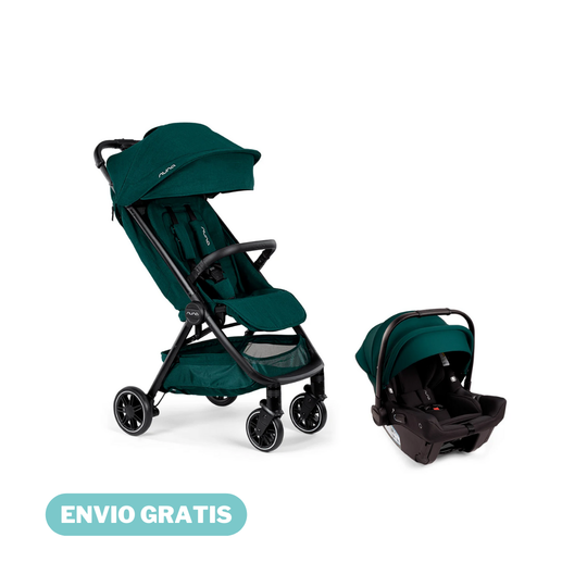 Coche Bebe Nuna Ultracompacto + Huevito Lagoon