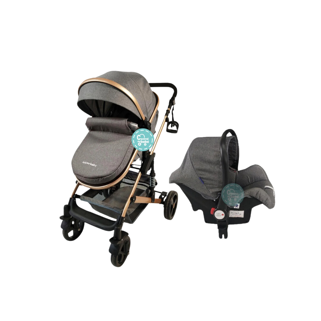 Coche Moises Roma Fj Travel 3 en 1  Happy Baby Gris