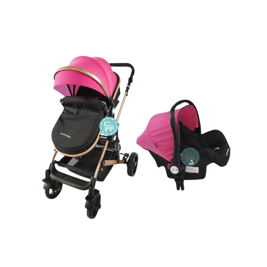 Coche Moises Roma Fj Travel 3 en 1  Happy Baby Rosa