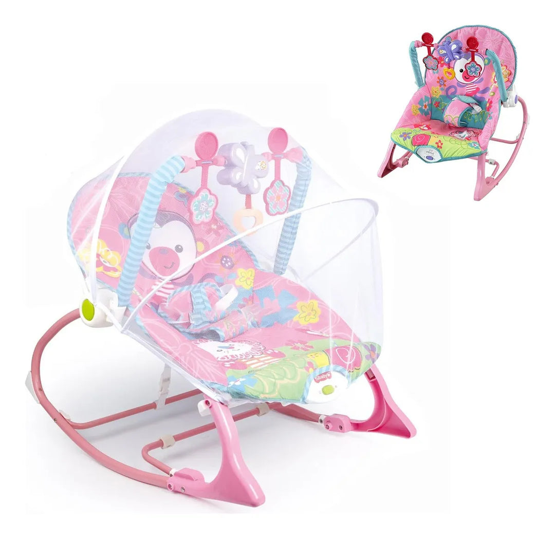 Silla Mecedora Rocker Mariposa / Mono Morado