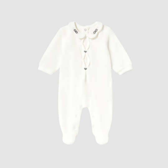 Pijama Cuello Ondas Recién Nacida Crudo Mayoral