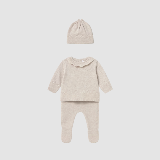 Conjunto 3 Piezas Tricot Recién Nacido Milk Vigoré Mayoral