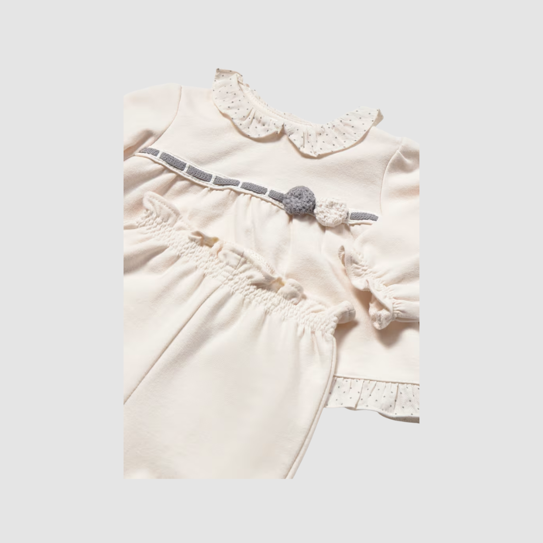 Conjunto Camiseta y Pantalón Recién Nacida Cerámica Mayoral