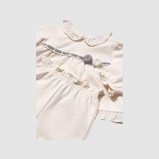 Conjunto Camiseta y Pantalón Recién Nacida Cerámica Mayoral