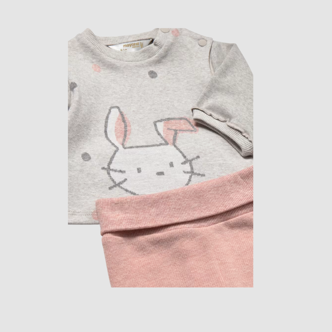 Conjunto Polaina y Sudadera Recién Nacida Nude Vigoré Mayoral