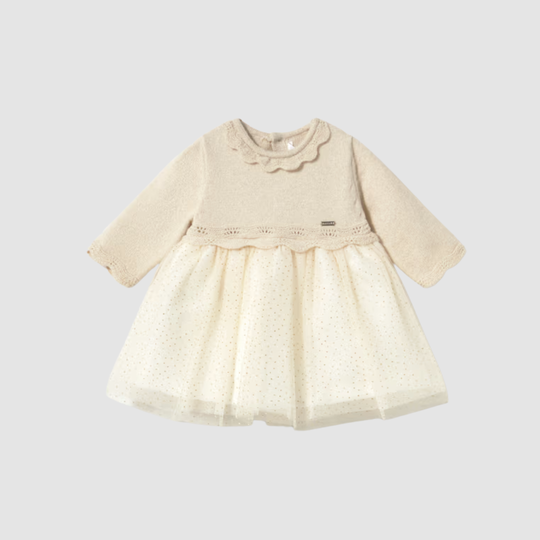 Vestido Tul Champagne Mayoral