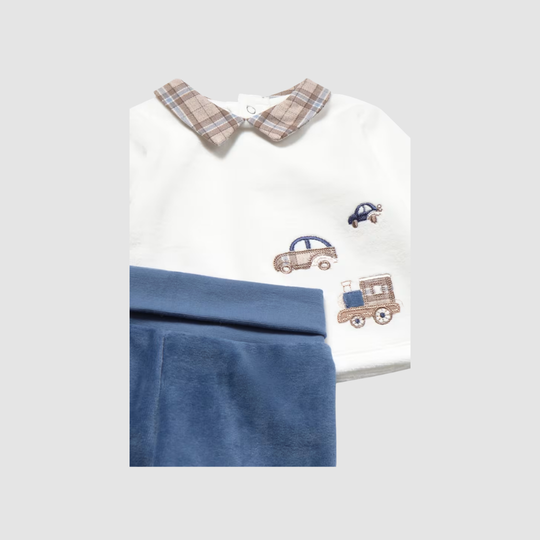 Conjunto Polaina y Camiseta Recién Nacido Blueberry Mayoral