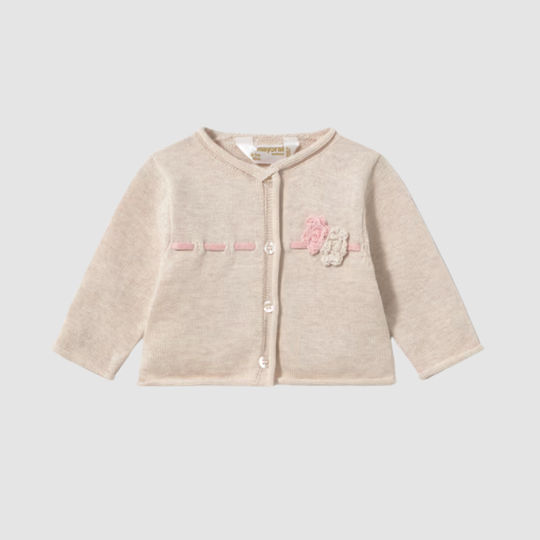Conjunto 3 piezas recién nacida rosa baby vigoré Mayoral