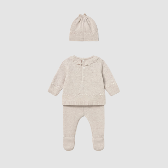 Conjunto 3 Piezas Tricot Recién Nacido Milk Vigoré Mayoral