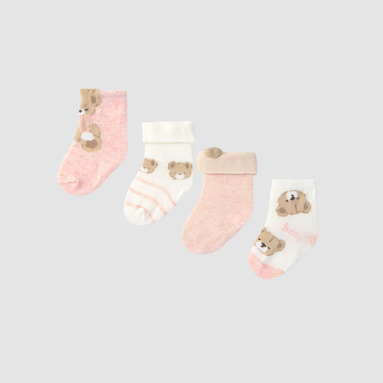 Pack 4 Calcetines Recién Nacida Rosa Baby Vigoré Mayoral