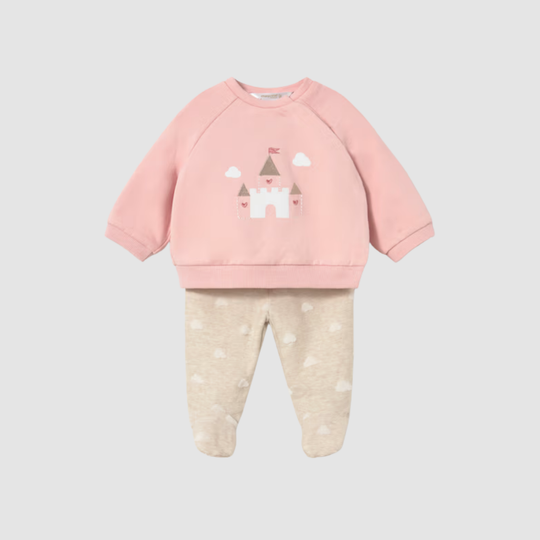 Conjunto Polaina y Sudadera Recién Nacida Rosa Baby Mayoral