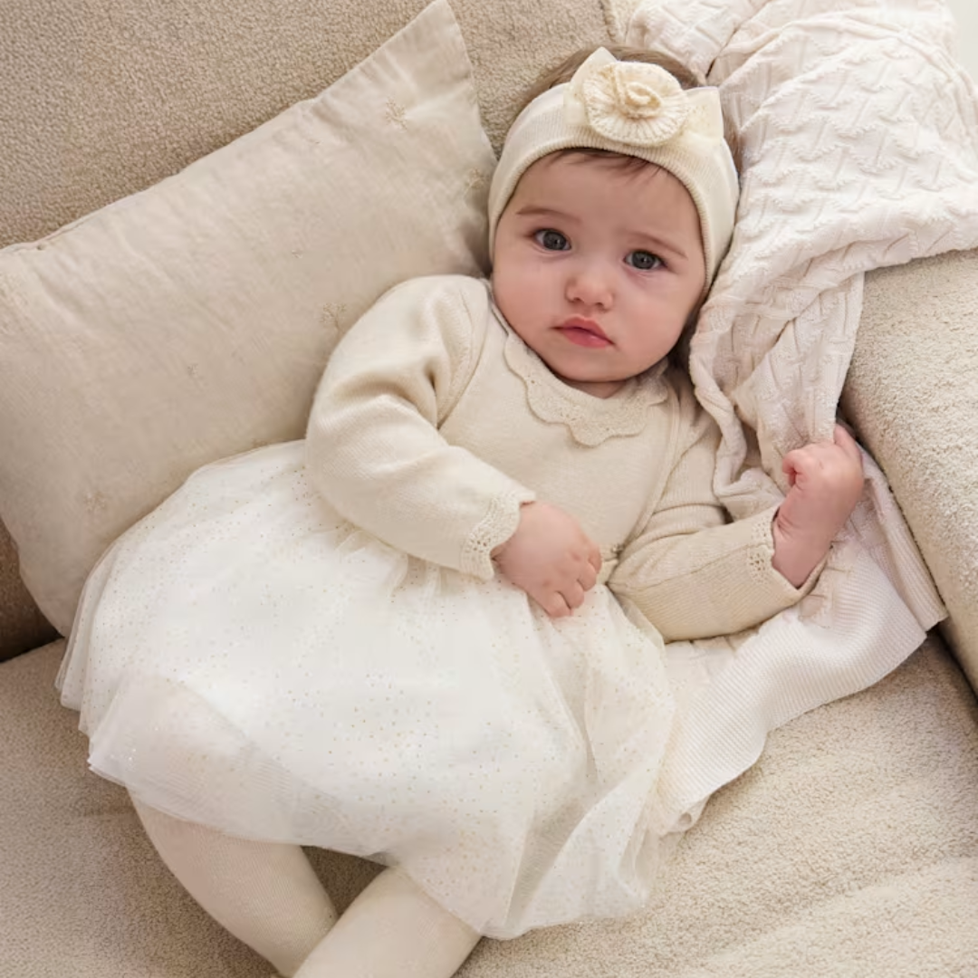 Vestido Tul Champagne Mayoral