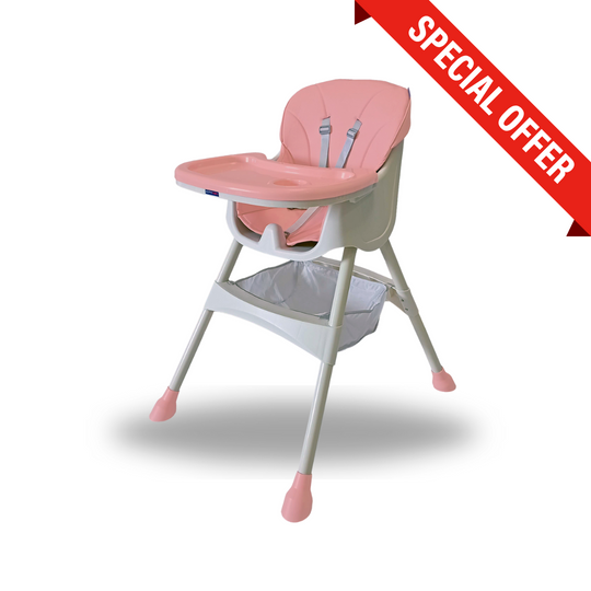 Silla Comedor York Happy Baby Rosa