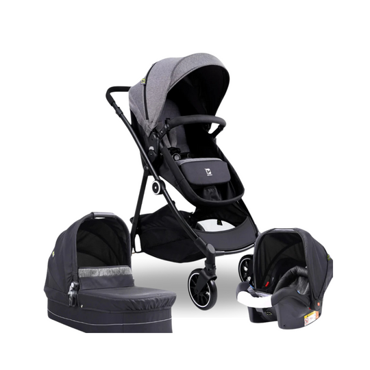 Coche Para Bebé Moises Pommo 4 en 1 Coolbaby - Gris Claro