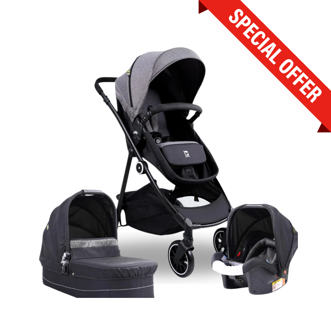 Coche Para Bebé Moises Pommo 4 en 1 Coolbaby - Gris Claro