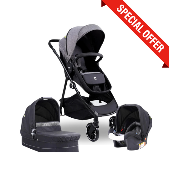 Coche Para Bebé Moises Pommo 4 en 1 Coolbaby - Gris Claro