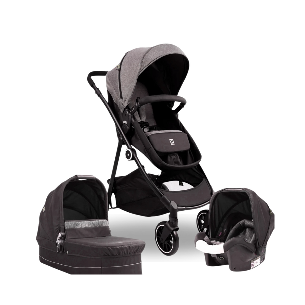 Coche Para Bebé Moises Pommo 4 en 1 Coolbaby - Gris Oscuro